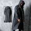 Black Fashion Adult Waterproof Long Raincoat Women Men Rain Coat Hooded Outdoor Hiking Travel Fishing Climbing Thickened
