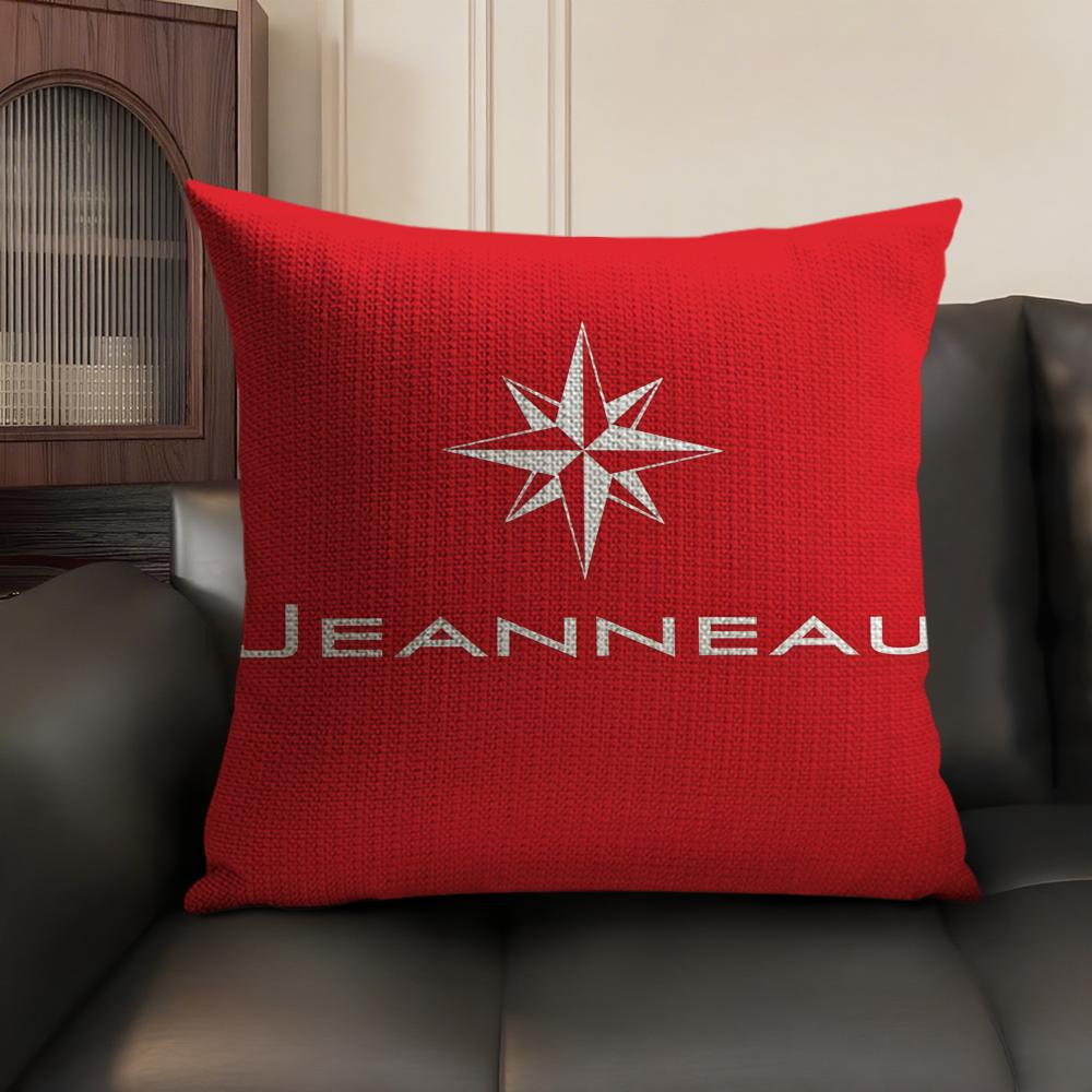 JJeanneau YYachtss Cushion Cover Natural Linen Organic Fabric DoubleSided Printing Sofa Home Decor Breathable Environmentally