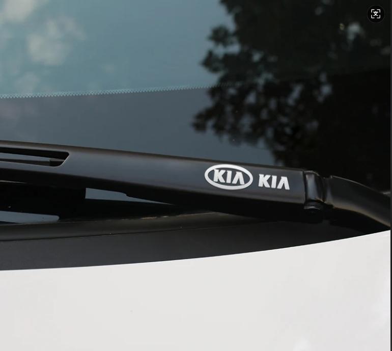 AABIV1 For Kia Rio Ceed Sportage Cerato Soul Sorento Picanto Optima Car Metal Emblem Wiper Stickers Reflective Decor Decals Accessories