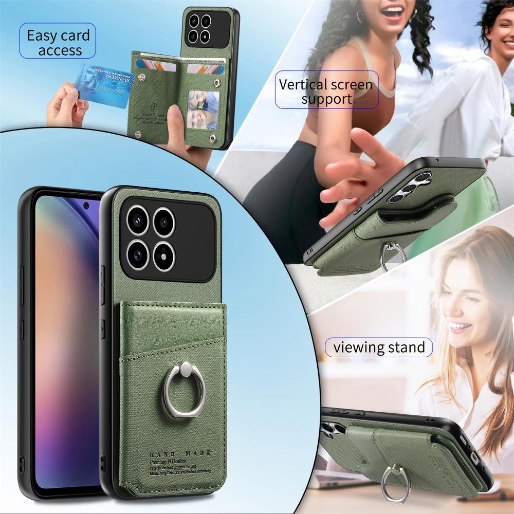 Для POCO F8 Ultra 5G Роскошный Чехол Кожаный Кошелек для Карт с RFID Задняя Панель Чехол для Xiaomi Poco F8 Pro Mi PocoF8 Ultra F 8 Pro Чехол с Кольцом