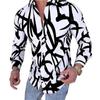 Casual Striped Print Color Trend Color Contrast Design Men's Long Sleeve Shirt