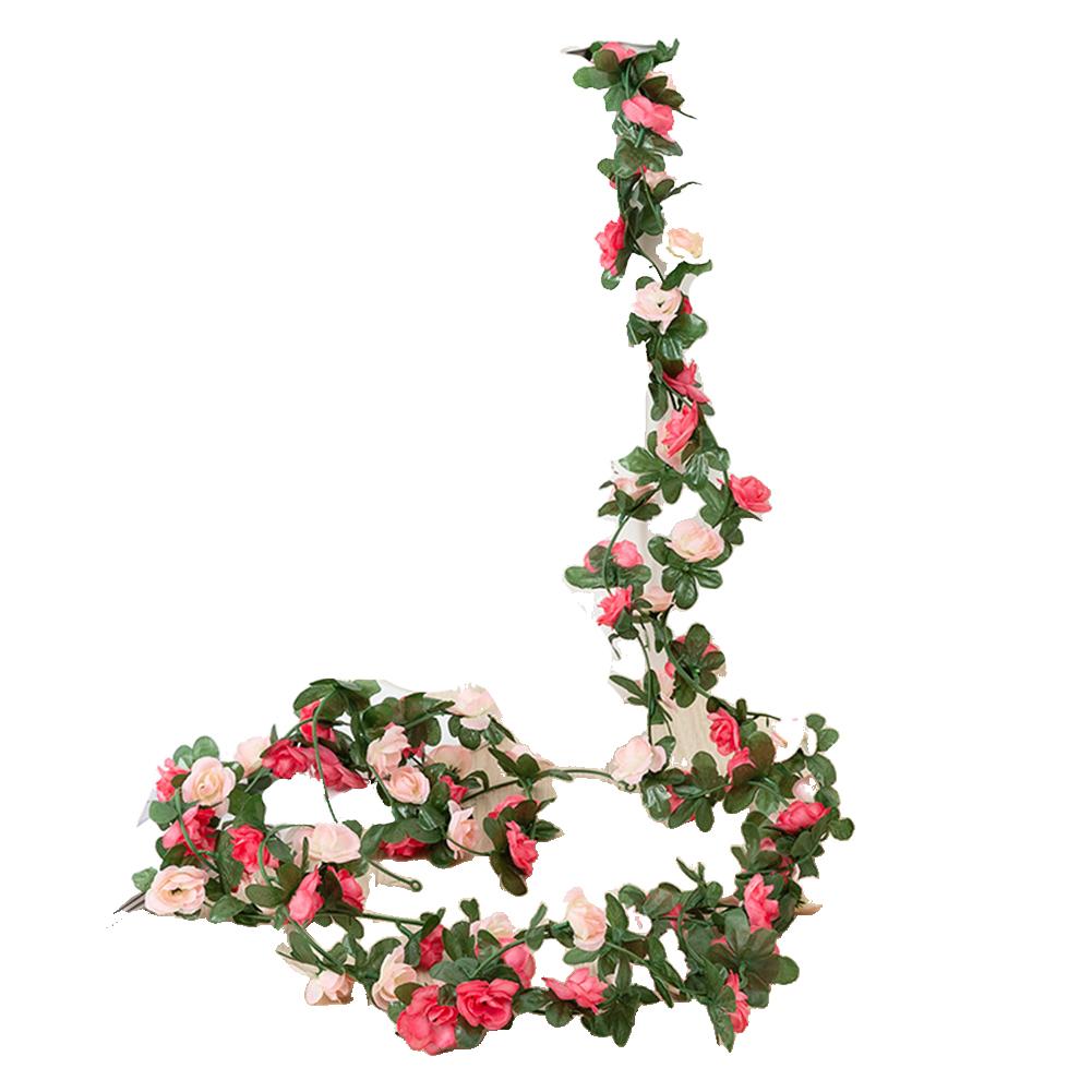 2.5 Meters Long Artificial Flowers Vine Rose DIY Wedding Decoration Wall Hanging Garland Rose DIY Wedding Decoration
