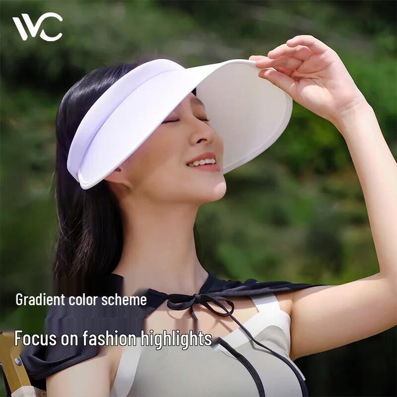 VVC Gradient Peach Heart Goddess Sun Visor