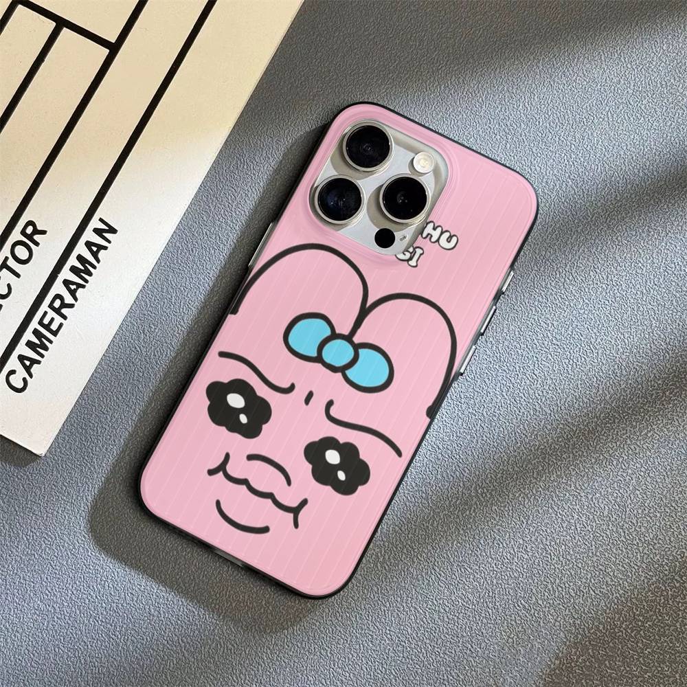 Cute Opanchu U-Usagi Cute For IPhone 17 16 15 11 12 13 14 Pro Max Plus Pro Corrugated Translucent Back Phone Cover
