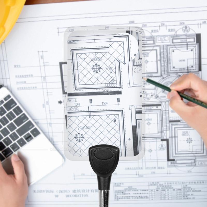 Pro Flexible Hands Free LED Magnifying Glass Desk Lamp Bright LED Illuminated Magnifier with Clamp for Reading