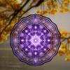 10 Inch Hanging Wind Spinner with Mandala Design 360 Degree Rotating Hook Elegant Art Decor for Garden Balcony Spring Summer Gift