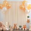 1 Panel Chiffon Backdrop Curtains, Wrinkle-Free Sheer Chiffon Fabric Curtain Drapes Wedding Ceremony Arch Party Stage Decor