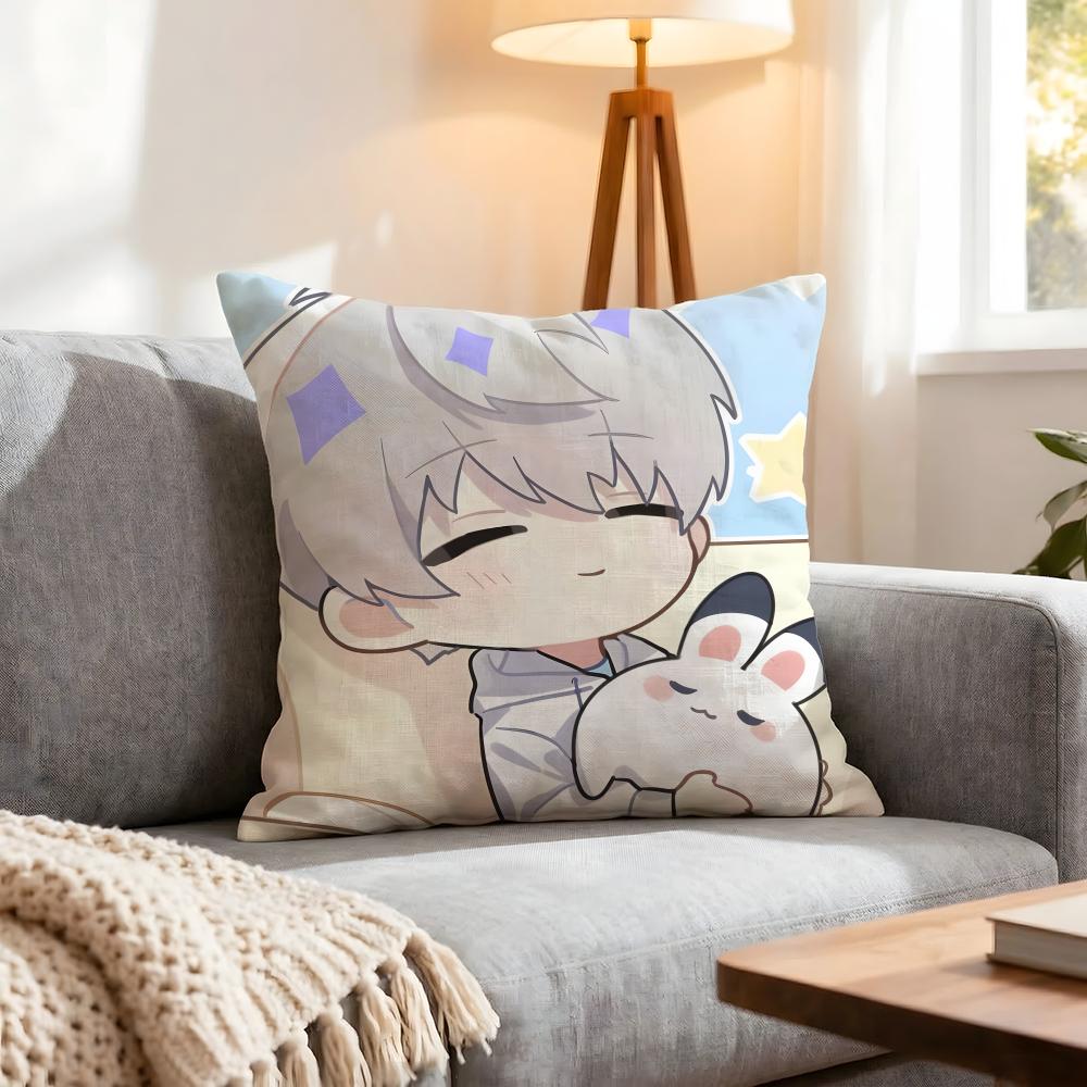 Game Love And Deepspace Cushion Cover 1Pcs Decorative Covers Soft Cushion Case For Sofa Couch Decor 40X40 45X45 Pillowcases