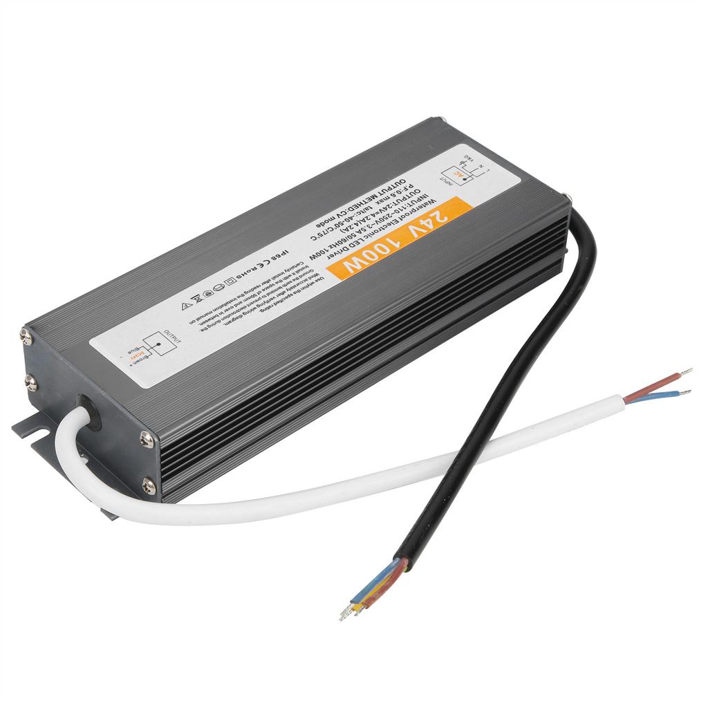 100W Ultra Thin Waterproof Power Supply Transformer Adapter LED Driver AC110‑250DC24V