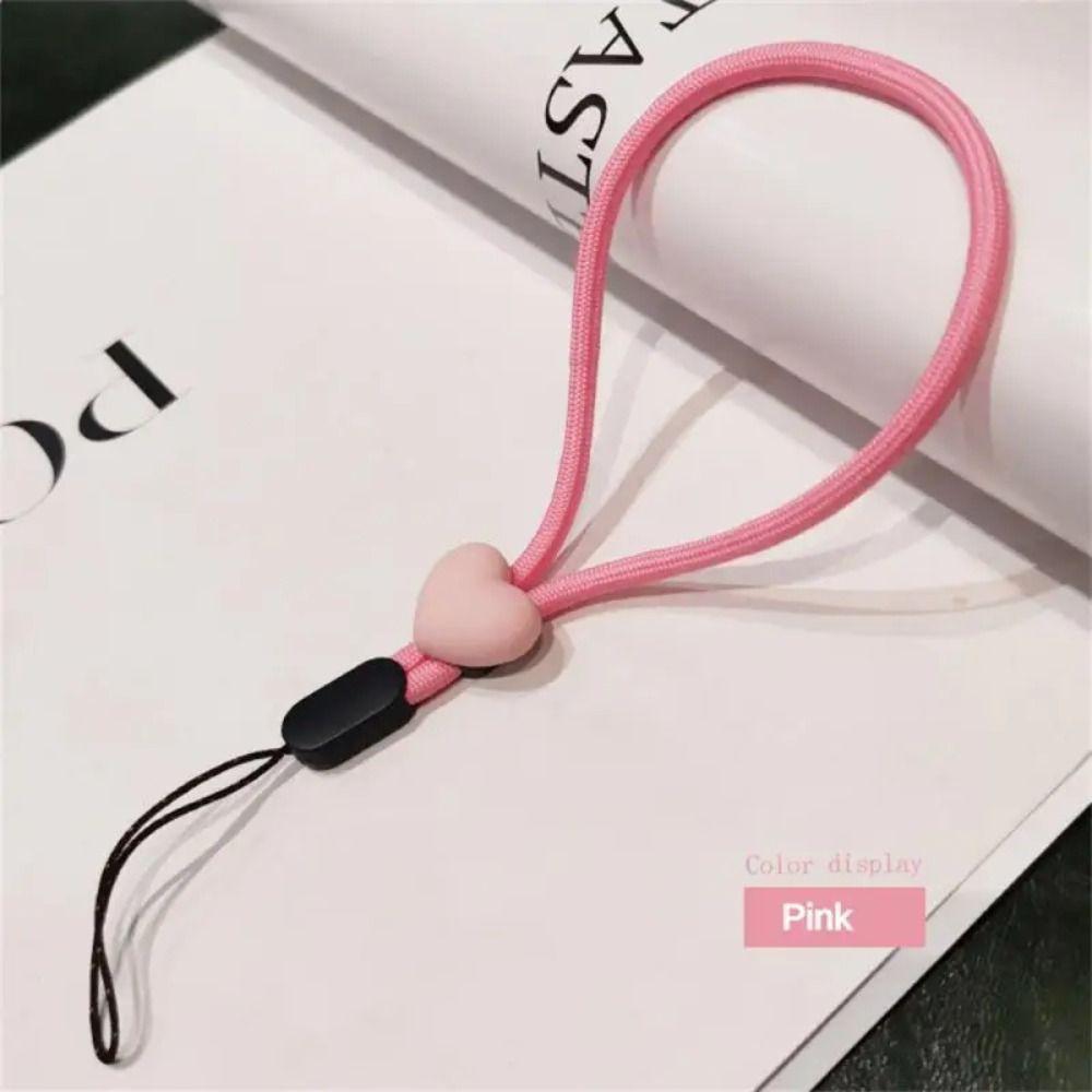 Adjustable Elastic Mobile Phone Lanyard Love Short Wrist Strap Cute Mobile Phone Phone Strap Phone