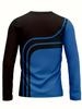 Casual 3D Digital Printed Contrasting Pattern Men's Round Neck Long Sleeved T-shirt for Comfortable Outdoor Wear In Spring and Autumn