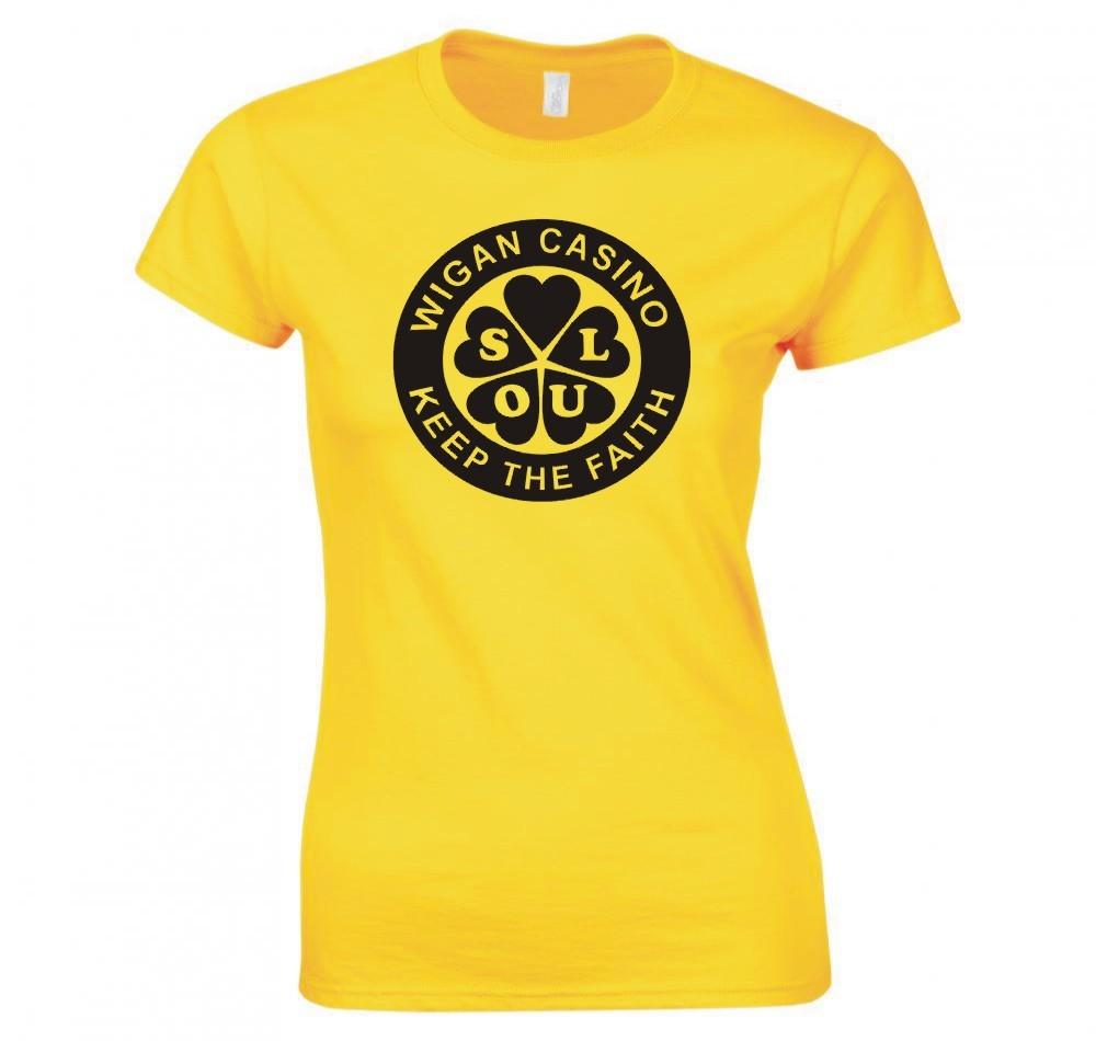 Wigan Casino Northern Soul Keep The Faith Ladies Tshirt New
