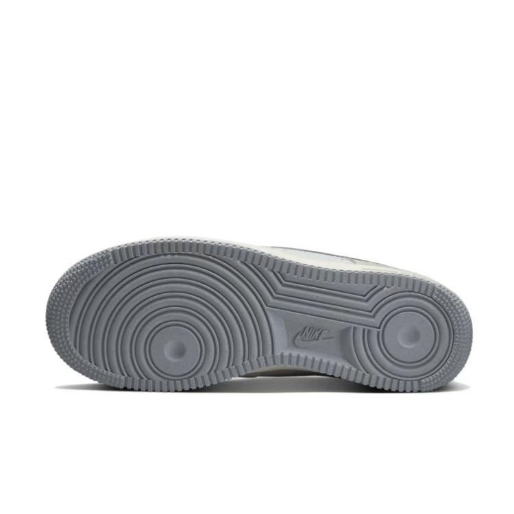 Nike Air Force 1 Slip Resistant Abrasion Resistant Low top Skateboard Shoes Women's White Gray DX2678-100(Team352-)