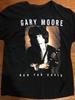 Винтаж GARY MOORE Run For Cover Плотный Хлопок Черный Все Размеры Унисекс Рубашка TR648 Унисекс Футболка