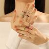Trendy Colorful Zircon Drip Oil Stacking Ring for Spring/Summer
