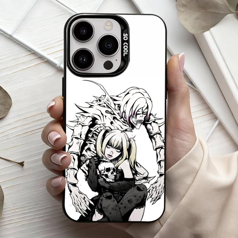 Чехол для телефона M-Misa D-Death N-Note Для iPhone17,16,15,14,13,12,11 Plus,Pro Max Конфетный Серебряный Покрытие Внутри Чехла