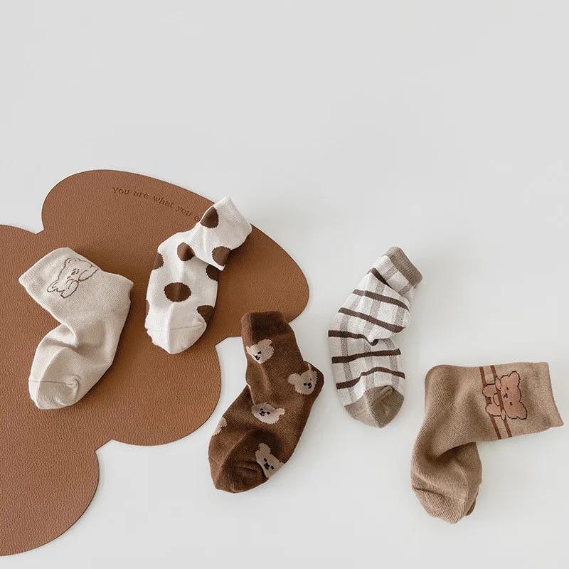 5 пар/лот Новые детские носки Милые мультяшные Детские носки для новорожденных для девочек мальчиков Мягкие хлопковые носки для малышей Детская одежда Аксессуары