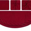Polyester Knitted Christmas Tree Skirt Large Size Xmas Tree Foot Cover  New Year