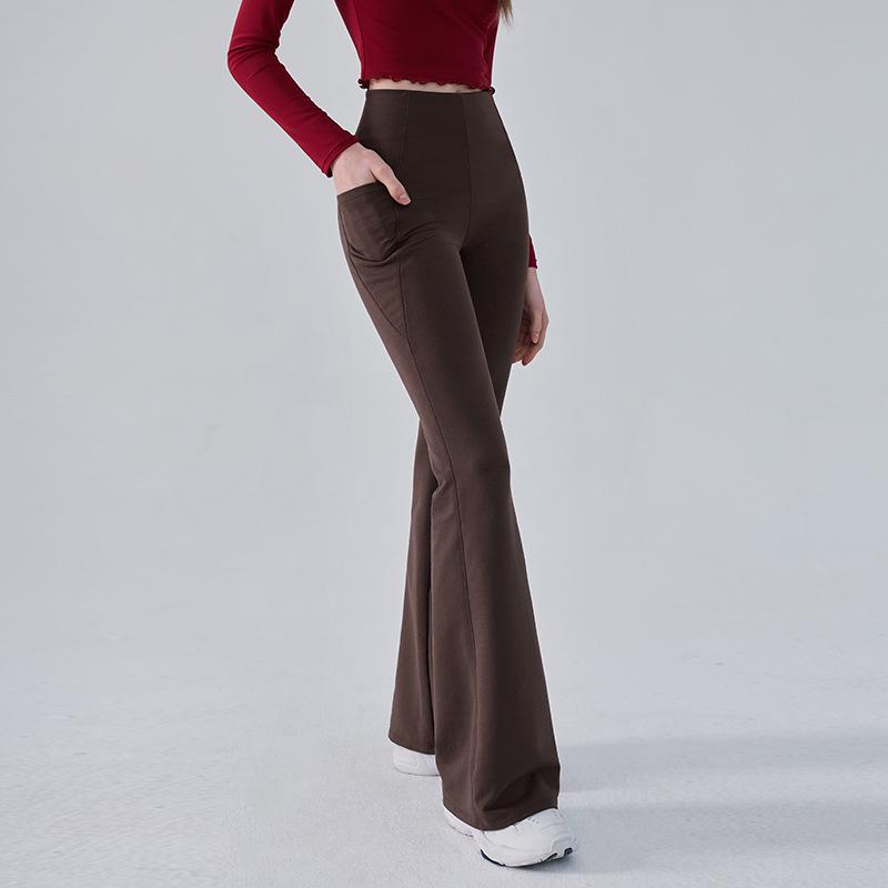 Брюки для йоги микро-клеш с высокой талией, с эффектом «персика» и контролем живота