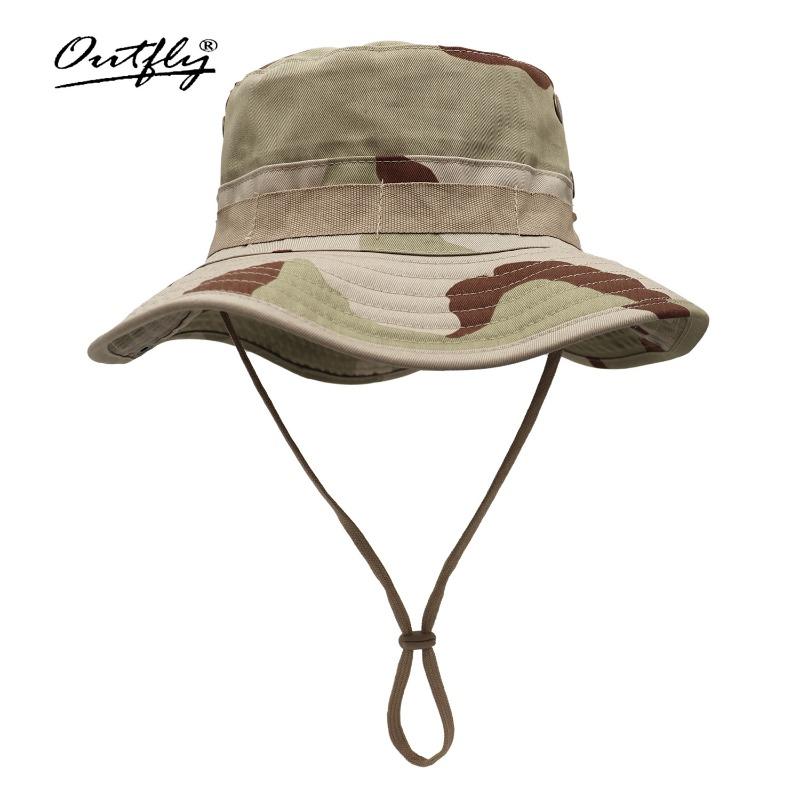 Sunscreen Bucket Hat Outdoor Jungle Camouflage Visor Round Edge Fishing Hat Summer New