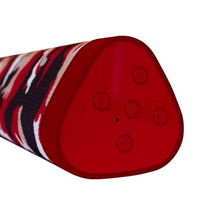Barre De Son - TECHMADE - TM-A15-CAMR - Sans Fil - Camouflage Rouge - Haut-Parleur Portable