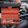 46-Piece Car Repair Tool Set: Ratchet Wrench & Socket Hardware Toolbox