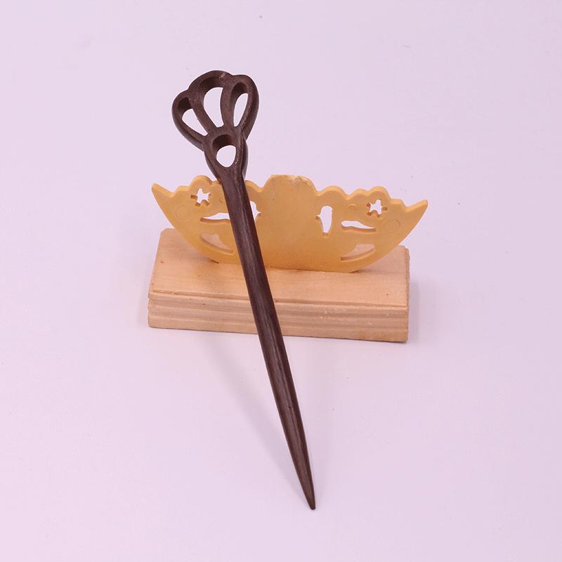 Hair Clasp Ladies Gift Wooden Vintage Ebony Accessories Guajacwood Hairpin