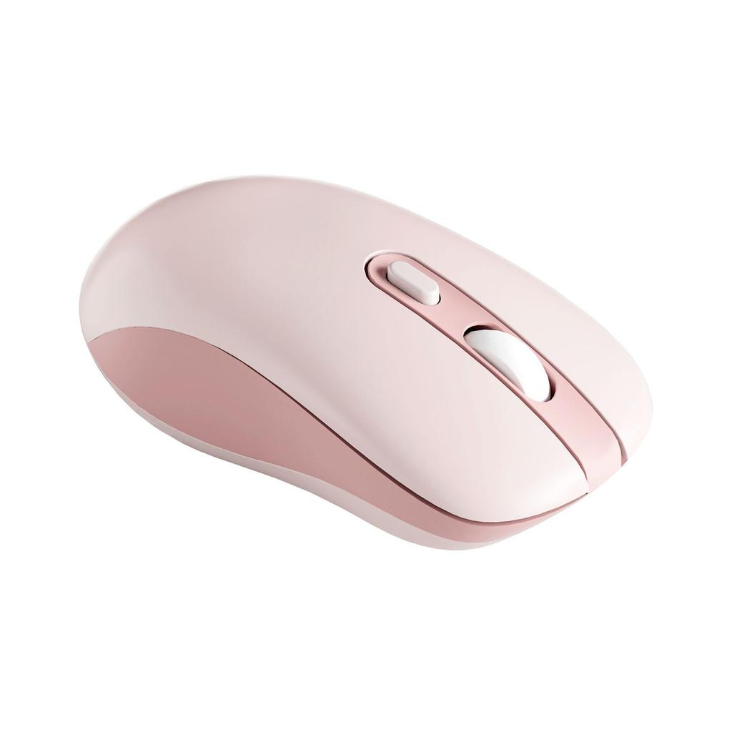 Wireless Bluetooth and USB Compatible with Microsoft and Pink Mouse, 2.4GHz Compatible, Quiet, Rechargeable, Optical, Compact, Portable, Cordless,