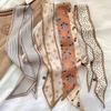 1/4pcs Hair Accessories HairBand Headscarves Silk Feel Floral Scarf Skinny Silk Scarf Women Spring