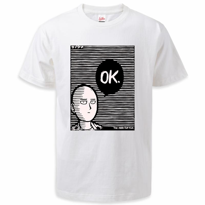 Футболки с рисунком One Punch Man, летняя одежда 2023 года, аниме-футболки Saitama унисекс/woUnisex, топы, повседневная футболка унисекс с круглым вырезом, свободная одежда