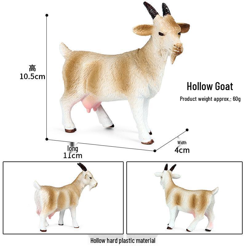 Kids' Wild Animal Figures: Lion, Tiger, Cow, Goat, Rhino, Horse, Leopard, Elephant - Plastic Educational Toys