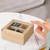 Wood Storage Box Organizer, Jewelry Display Case with Glass Lid, DIY Keepsake Trinket Box, for