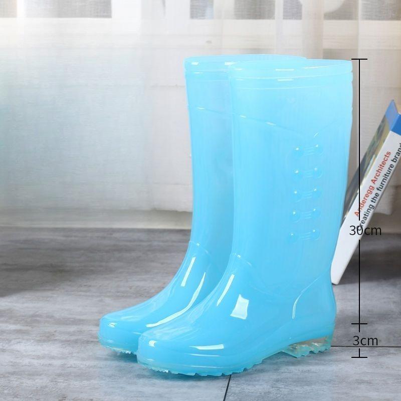Women's Waterproof Rain Boots - Non-slip Quick-dry Candy-colored High-top Soft Keep Warm Comfort Adult Rain Shoes