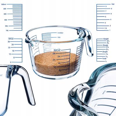 Кухонная мерная чашка-кувшин с мерной шкалой, стеклянный контейнер