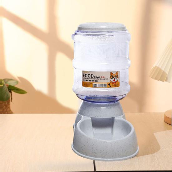 Автоматическая кормушка для домашних животных, поилка, диспенсер большой емкости, 3,8 л, гравитационный диспенсер, противоскользящее основание, герметичный дозатор корма для домашних животных для кошек, собак