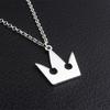 Game Kingdom Hearts Chain Pendant Necklace Sora Keychain Crown Charm Statement Choker Necklace Women Men Jewelry Cosplay
