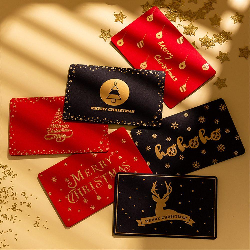 Best Wishes Thanksgiving Message Card Christmas Greeting Card Merry Christmas Bronzing Blessing