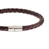 Bracelet Braided with Magnetic Buckle Faux Leather Versatile Men Hand Chain for Anniversary