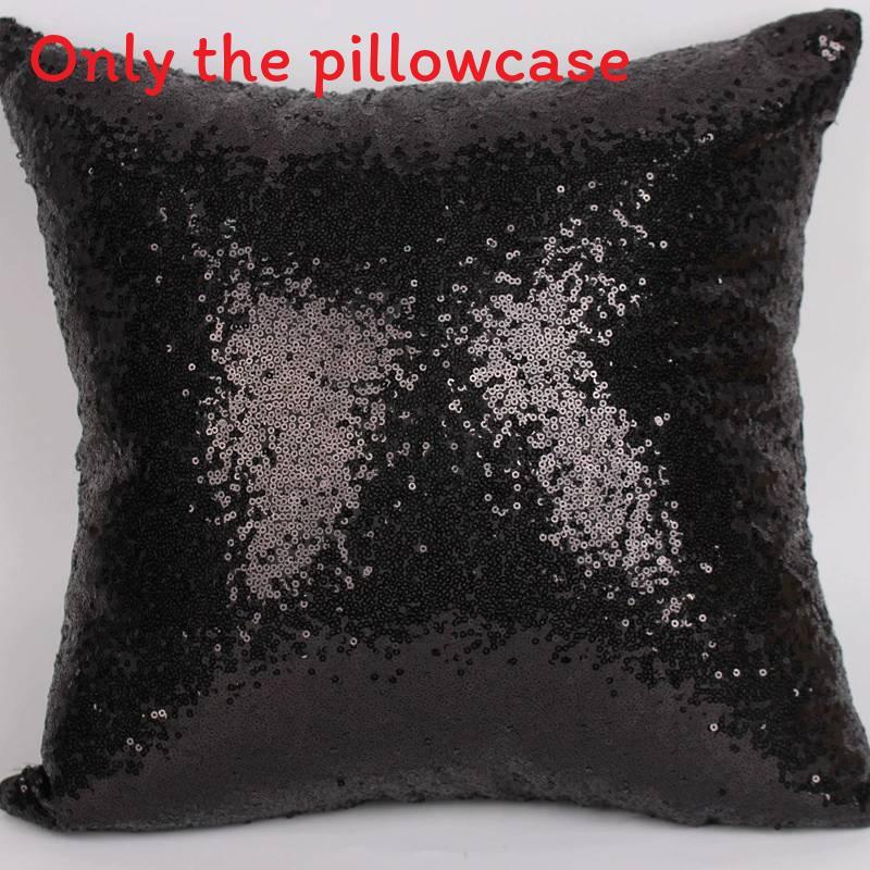 40x40cm Sequin Pillow Cover With Solid Color Design For Bedroom And Living Room