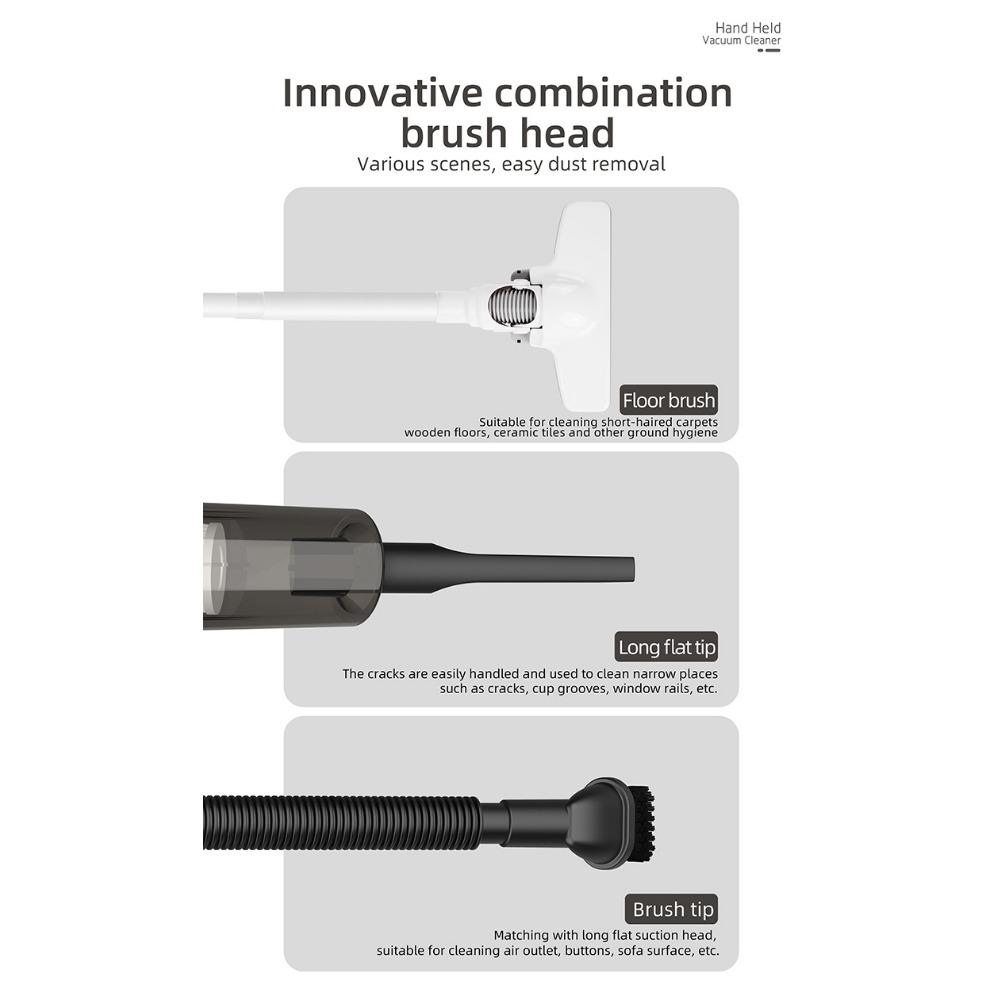 Ручной пылесос, автомобильный портативный беспроводной бытовой маленький мини-пылесос высокой мощности с высоким всасыванием, бесшумный пылесос