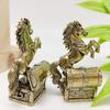 1 Pcs Zodiac Horse Statue Ornament Brass Horse Miniatures Crafts Office Home Decor Accessory