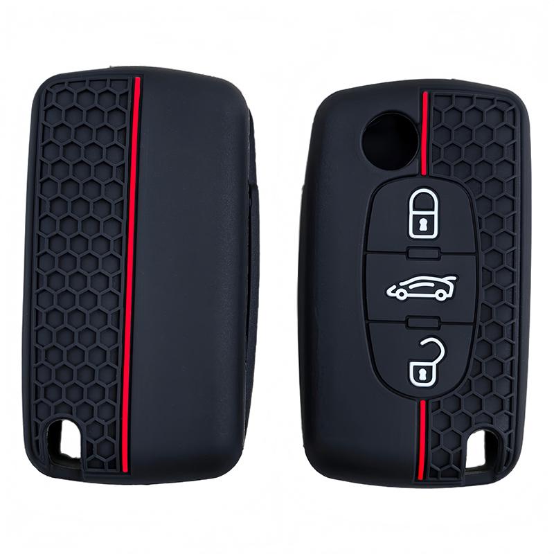 Чехол для автомобильного ключа для Peugeot 207 308 307 407 607 807 Для Citroen C3 Berlingo C2 C4 C8 Xsara Силиконовый чехол-оболочка для ключа Автоаксессуары