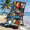 Custom Name Personalized Incredibles Print Beach Towel, for Trip Camping Beach Party Home Decor, Birthday Gift for Family & Friends