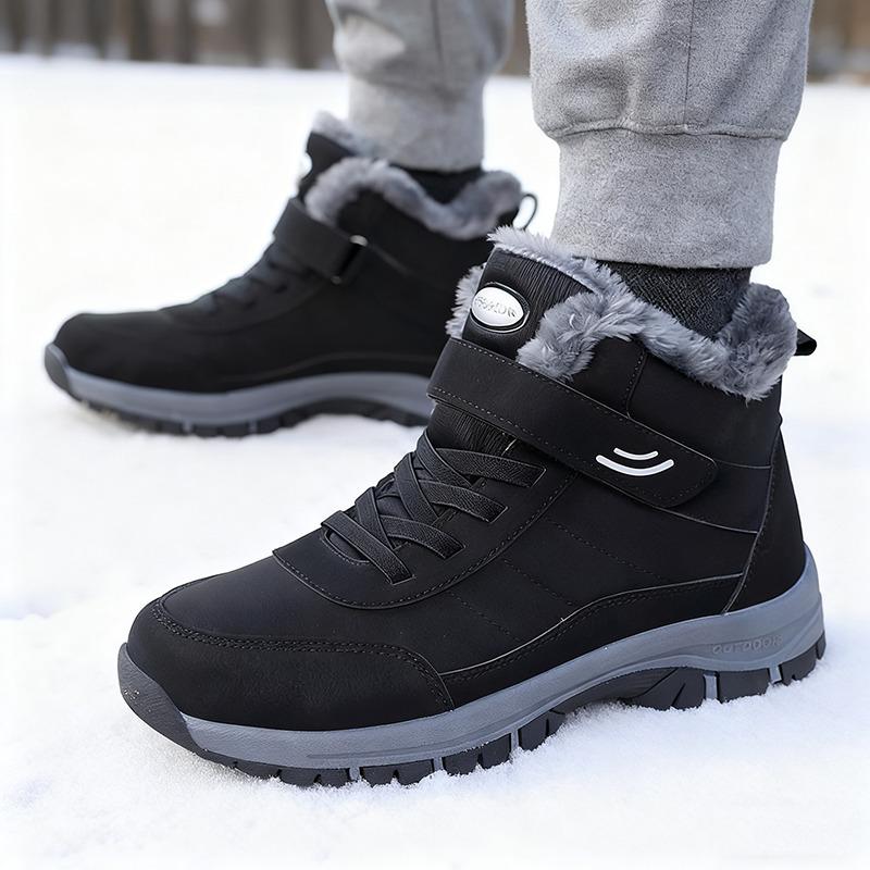 Мужские ботинки Бренд Обувь для скалолазания Мужская Спортивная на открытом воздухе Хлопок Oes Зимняя Подкладка из флиса Высокий верх Толстая подошва Скалолазание Повседневные Теплые ботинки