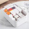 Портативный ящик для хранения лекарств, органайзер для таблеток, большая емкость, многослойный дизайн, прозрачный футляр для лекарств с ручкой
