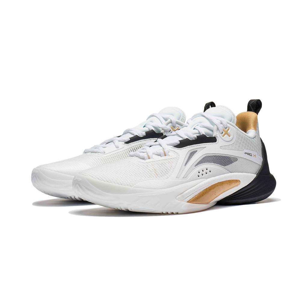 Li Ning Flash 10 Bounce Technology Легкие, устойчивые, прочные, дышащие, низкие баскетбольные кроссовки для мужчин, белые, черные ABAT085-5