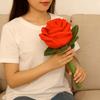 Soft Simulation Plush Rose Romantic Rose Plush Pillow Red Rose Bouquet  Home Decoration