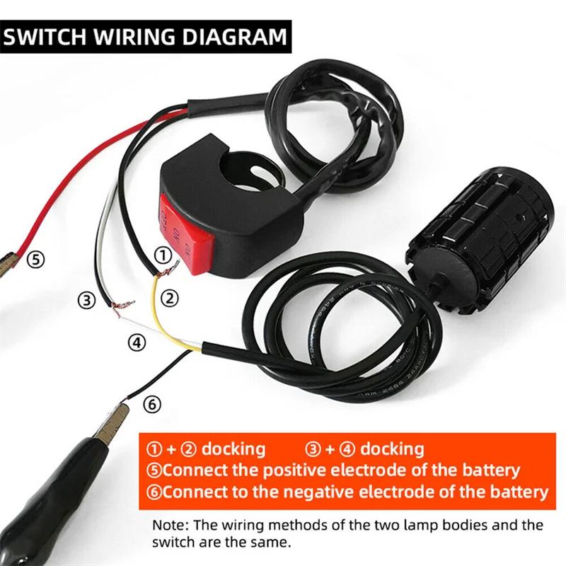 Мотоциклетный мини-фара дальнего света Dual Colo LED двухцветный прожекторный луч противотуманные фары противотуманные фары аксессуары 9-36 В квадроцикл скутер мото