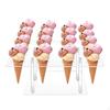 Acrylic Ice Cream Cone Holder Sushi Hand Roll Rack Multipurpose Waffle Stand Display for
