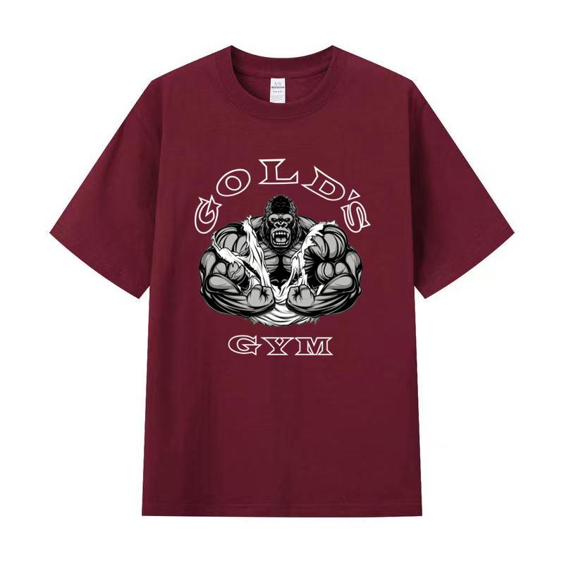 Летняя мужская футболка высокого качества из хлопка с короткими рукавами и принтом, женская футболка, модная спортивная рубашка, повседневный топ для бега